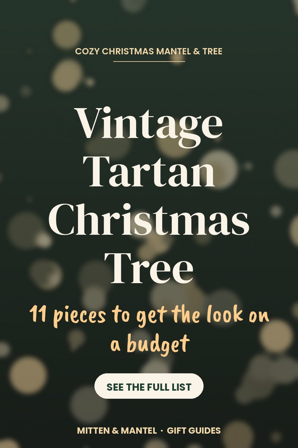Vintage Tartan Christmas Tree on a Budget: 11 Pieces for the Look